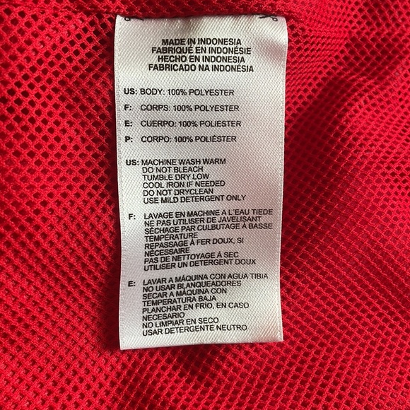 Adidas Mesh Lined Red Windbreaker Jacket - Picture 6 of 6